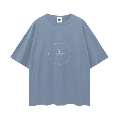 Cat Distribution System Oversized T-Shirt | Funny Vintage Graphic