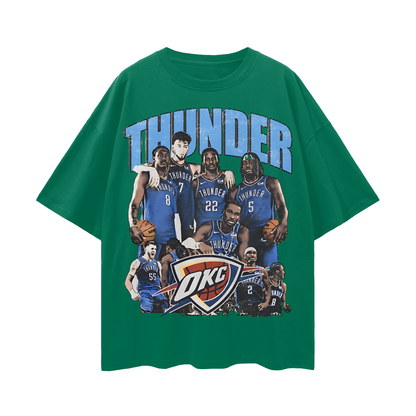 Oklahoma Thunder 90s Y2K Vintage Like Graphic Oversized T Shirt
