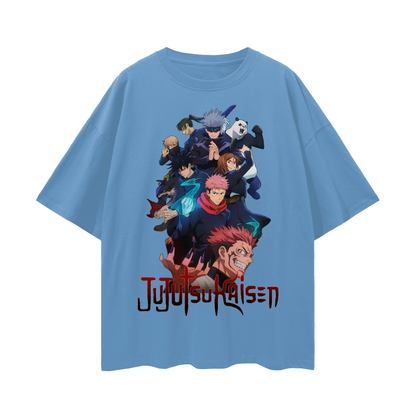 Vintage/Y2K Jujutsu Kaisen Anime Characters Oversized T Shirt