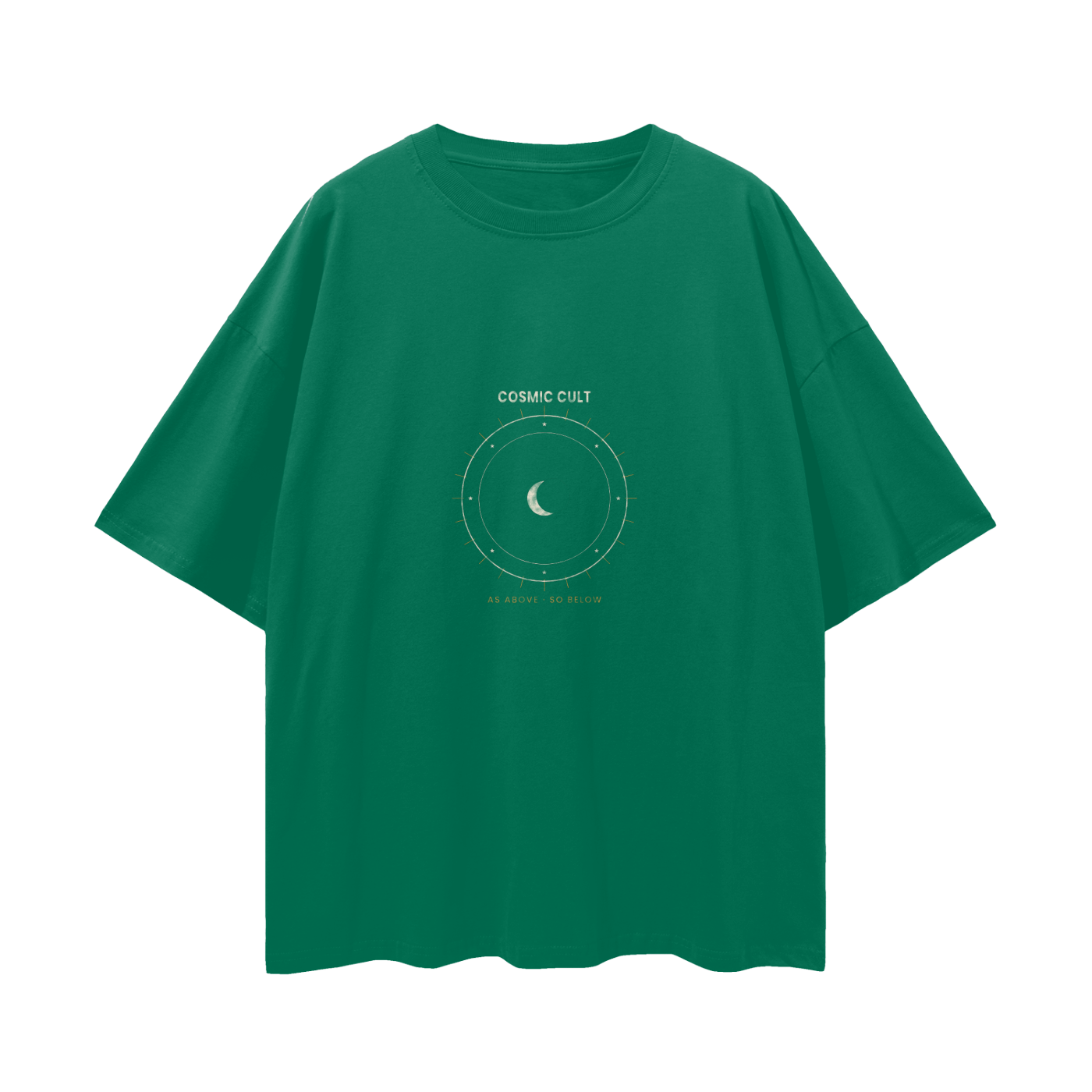 Cosmic Cult Oversized T-Shirt | Vintage Celestial Streetwear Graphic