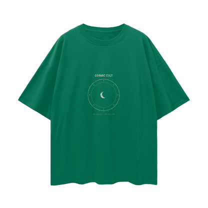 Cosmic Cult Oversized T-Shirt | Vintage Celestial Streetwear Graphic