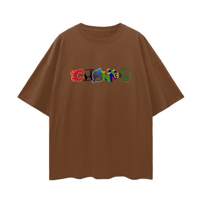 Chanel Logo 90s Vintage Like Graphic Oversized T Shirt