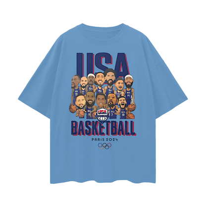 Vintage Like Lebron Team USA Oversized T Shirt