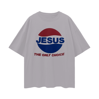Religious Jesus Pepsi The Only Way Graphic Oversized T Shirt
