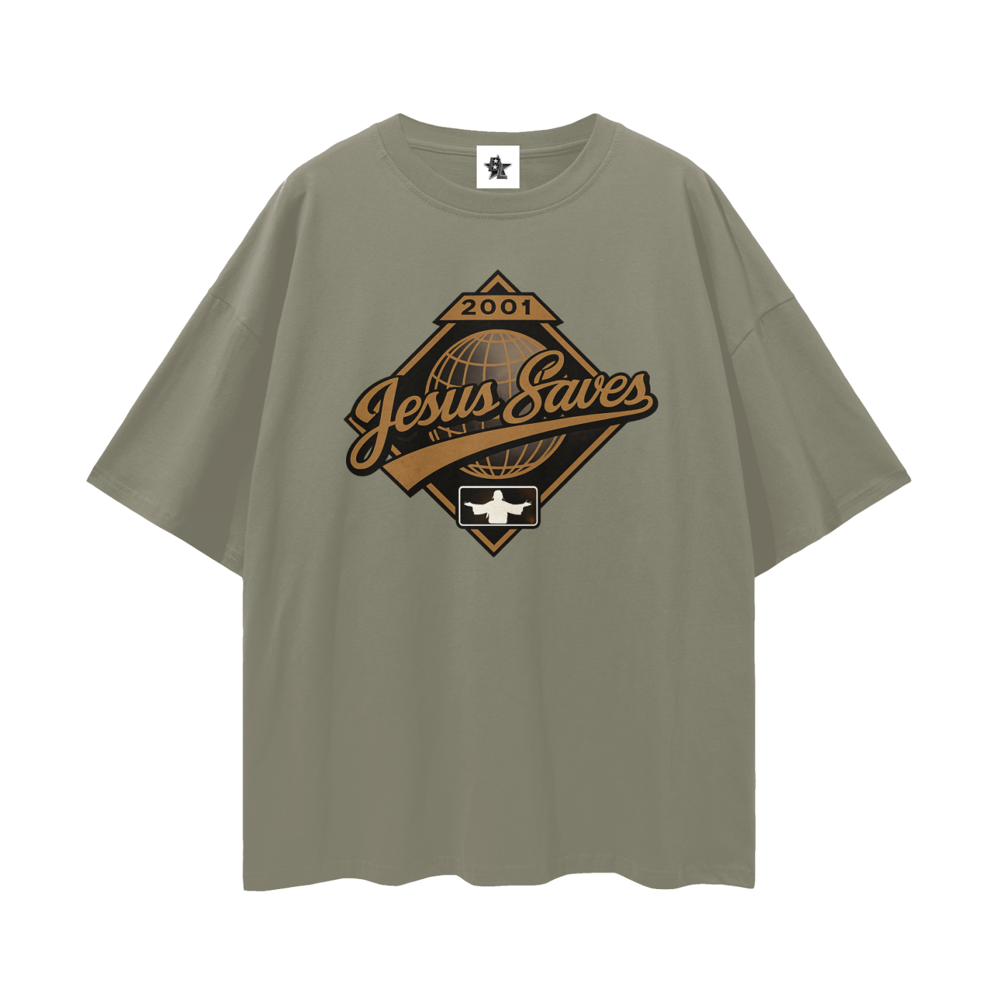 Vintage/Y2K Religious Jesus Saves Oversized T Shirt