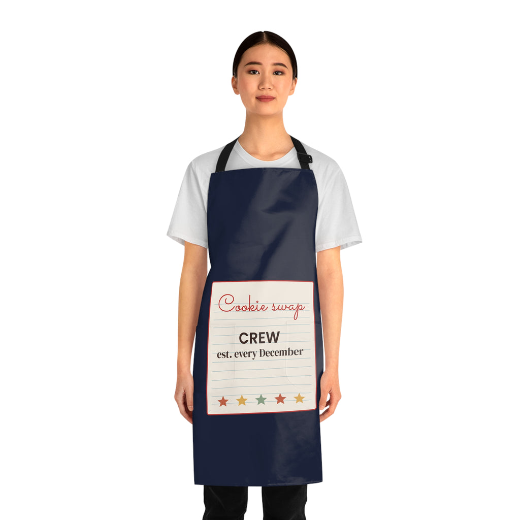 Christmas Baking Apron, Cookie Swap Crew Apron for Women, Cookie Exchange Gift, Holiday Baker Gift, Kitchen Apron