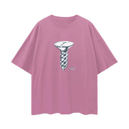 Religious Jesus Isaiah 53:5 Screw Graphic Oversized T Shirt