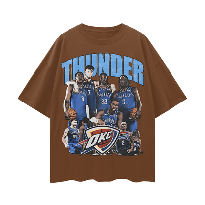 Oklahoma Thunder 90s Y2K Vintage Like Graphic Oversized T Shirt