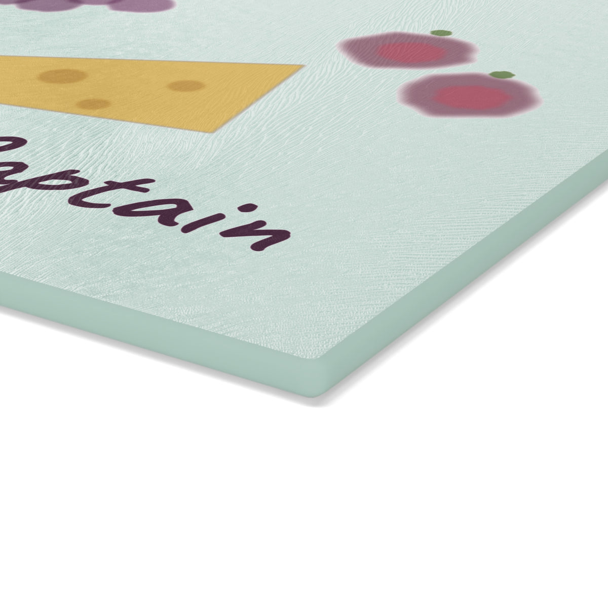 Charcuterie Captain Watercolor Glass Cutting Board