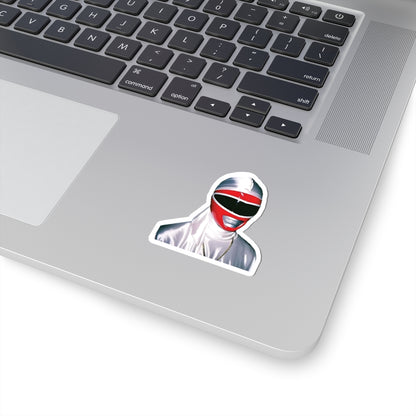 Red Power Ranger Durag Funny Sticker