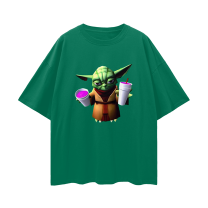 Funny Yoda Star Wars Double Cup Y2K Vintage Like Graphic Oversized T Shirt