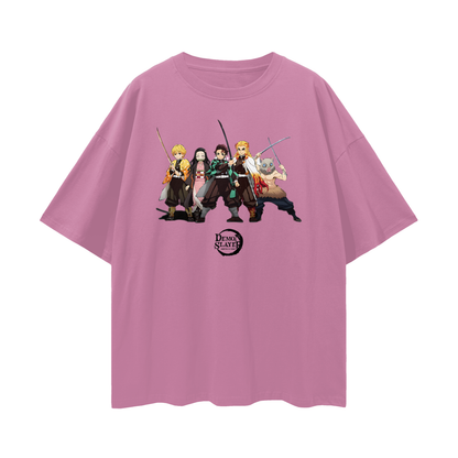 Vintage/Y2K Demon Slayer Anime All Characters Oversized T Shirt