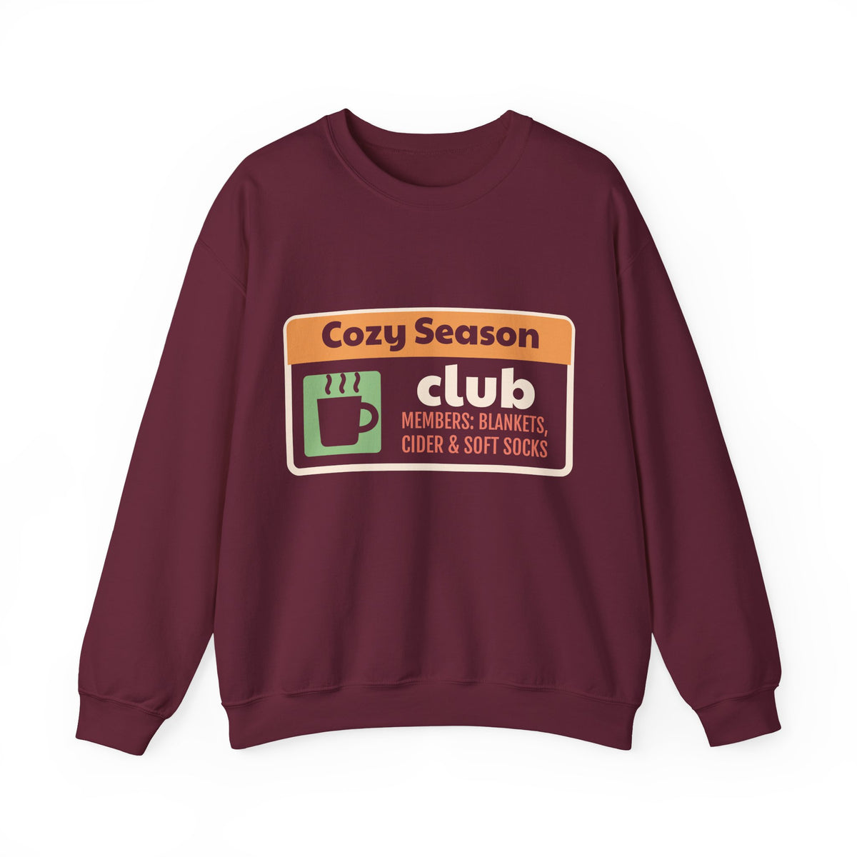 Cozy Season Club Sweatshirt, Fall Crewneck for Women, Pumpkin Season Sweatshirt, Autumn Gift for Her, Thanksgiving, Unisex S-3XL