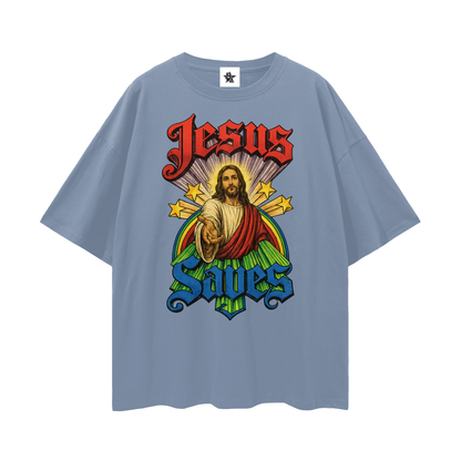 Vintage/Y2K Religious Jesus Saves Graphic T Shirt