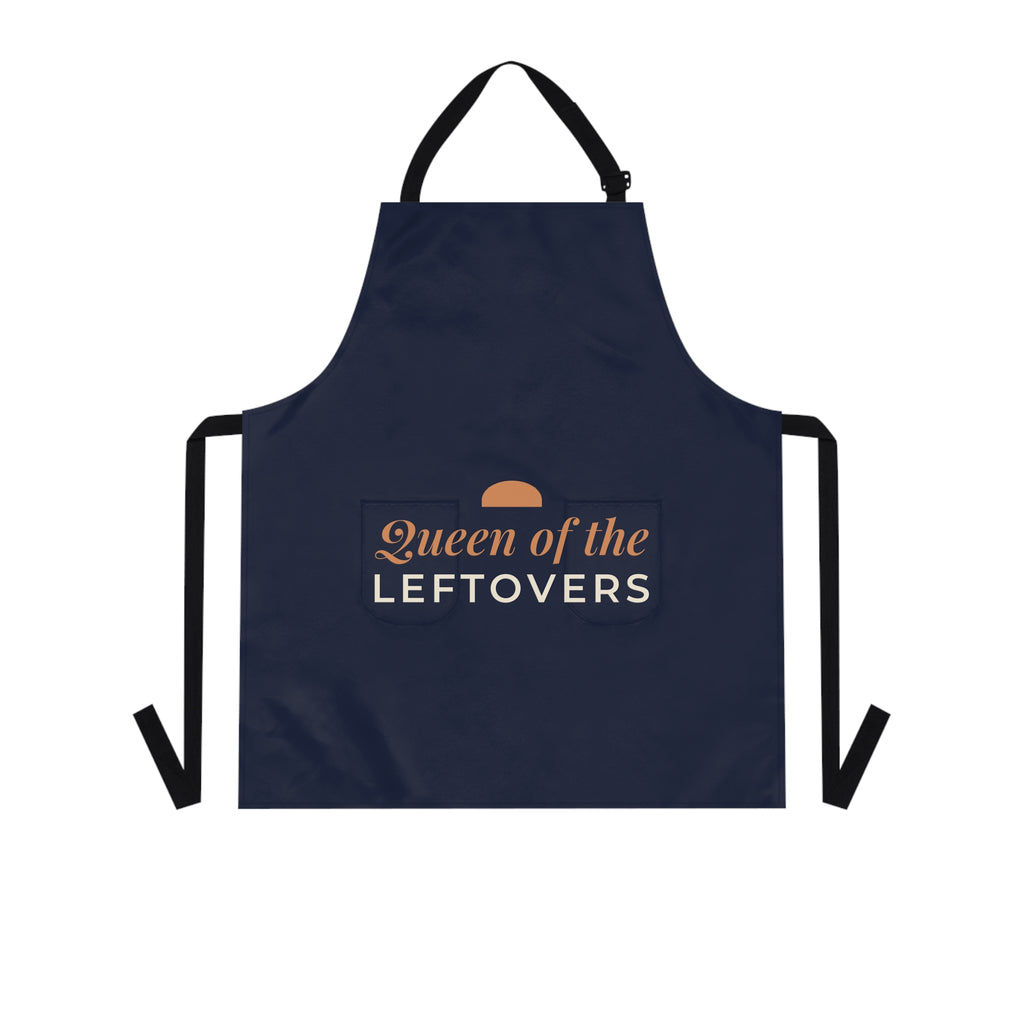 Friendsgiving Apron, Queen of the Leftovers Kitchen Apron, Thanksgiving Host Gift, Funny Cooking Apron for Her