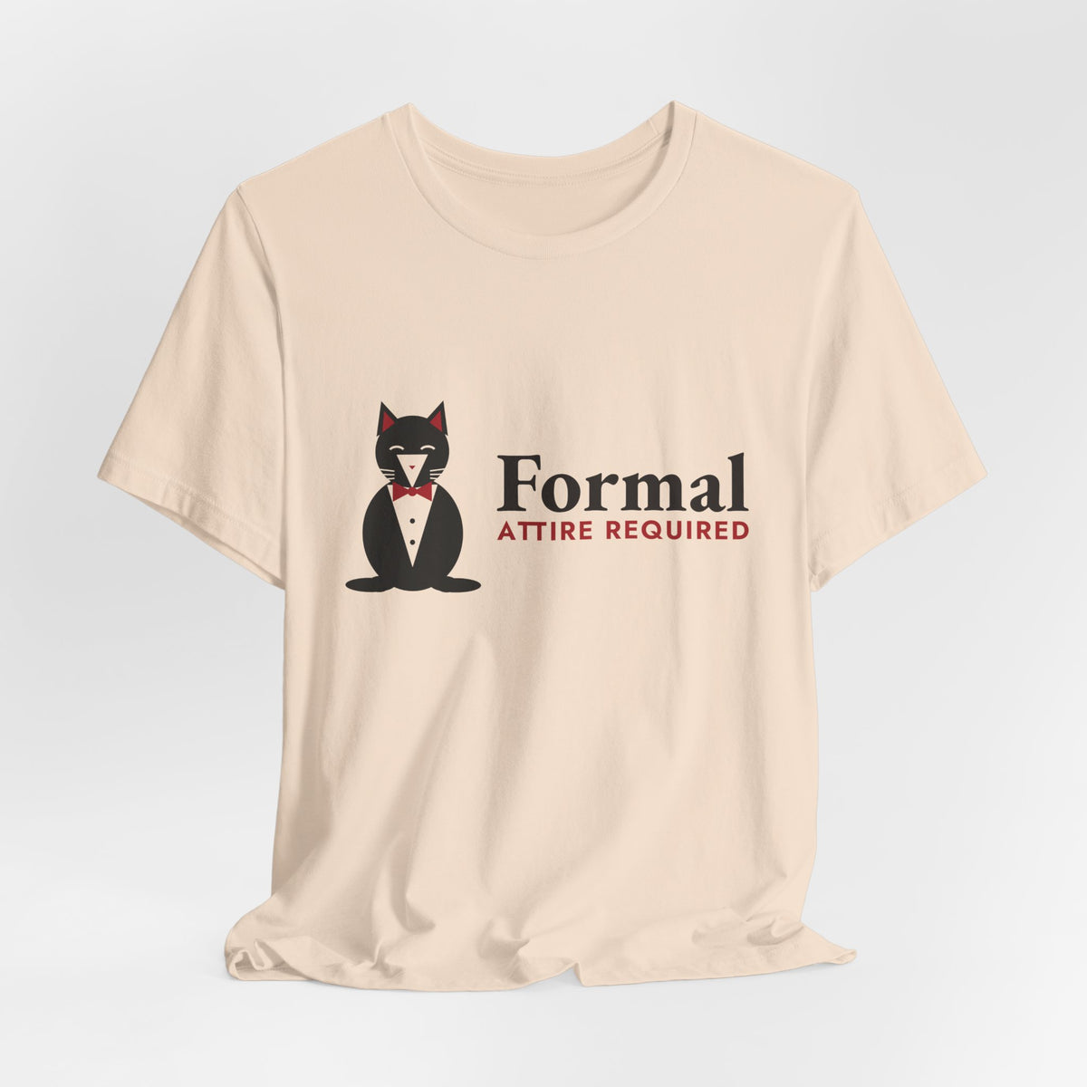 Tuxedo Cat Shirt, Formal Attire Required Tee, Black and White Cat Shirt, Cat Lover Gift for Her, Funny Cat Mom T-Shirt