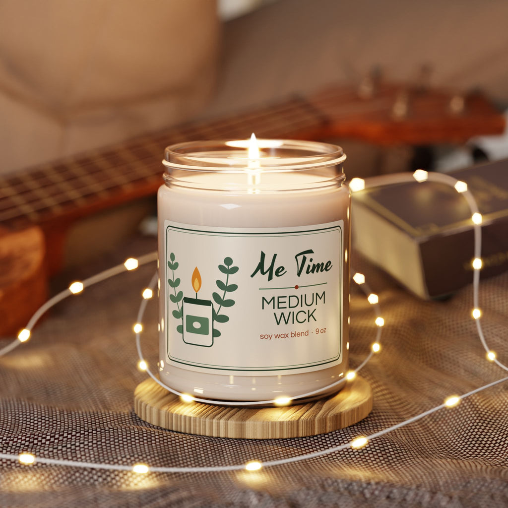 Self Care Candle, Me Time Medium Wick Soy Candle 9oz, Funny Candle Gift for Her, Relaxation Gift, Cozy Gift for Mom or Friend