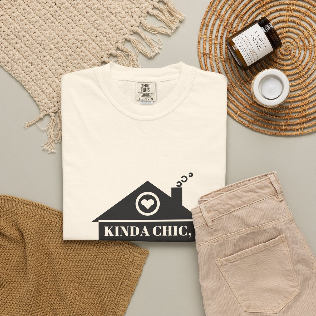 Kinda Chic Mostly Home Minimal Editorial Tee