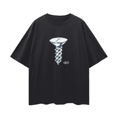 Religious Jesus Isaiah 53:5 Screw Graphic Oversized T Shirt