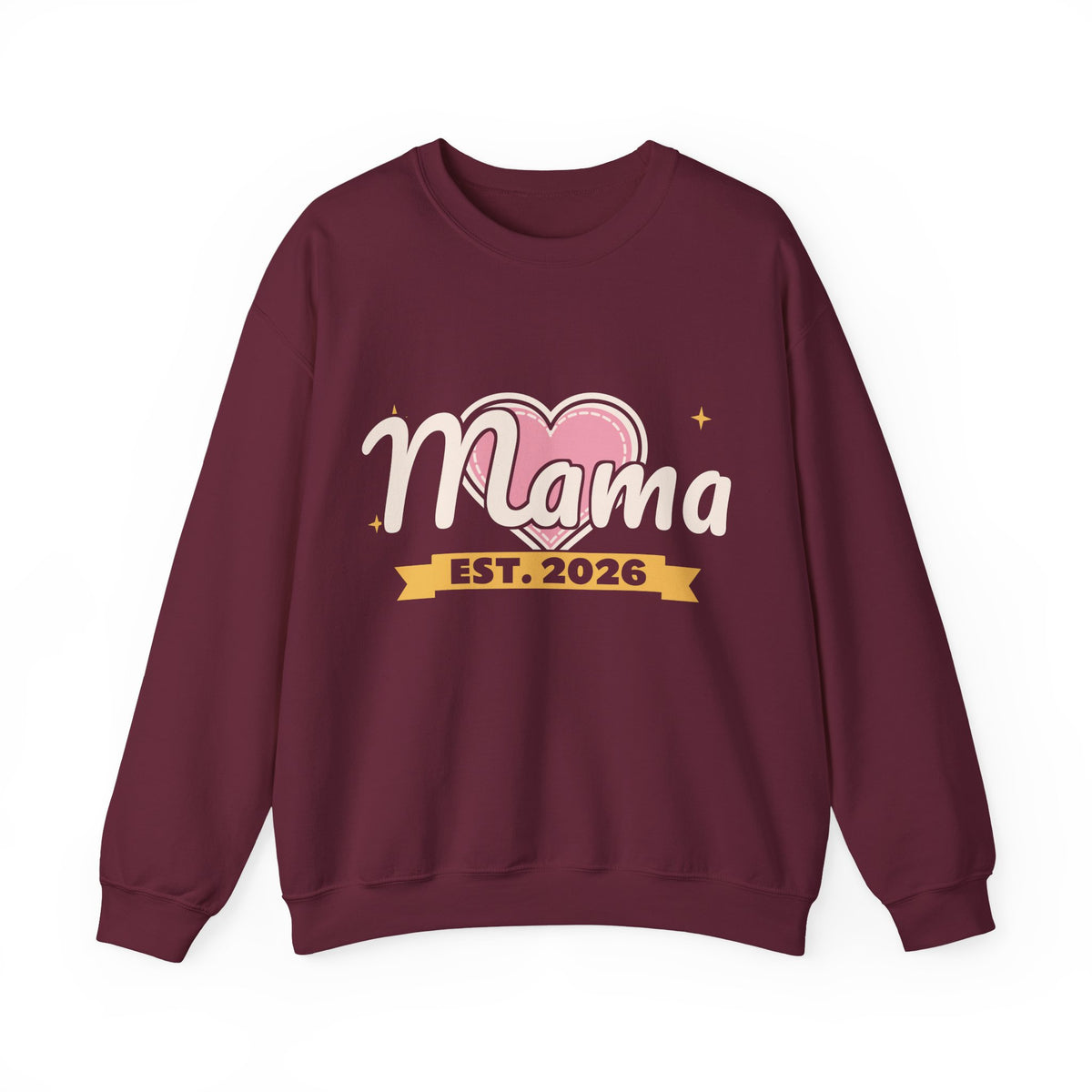 Mama Est 2026 Sweatshirt, New Mom Crewneck, Pregnancy Announcement Gift, First Mothers Day Gift, Baby Shower Gift, Unisex S-3XL