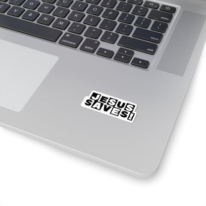 Religious Jesus Saves Cartoon Network Sticker