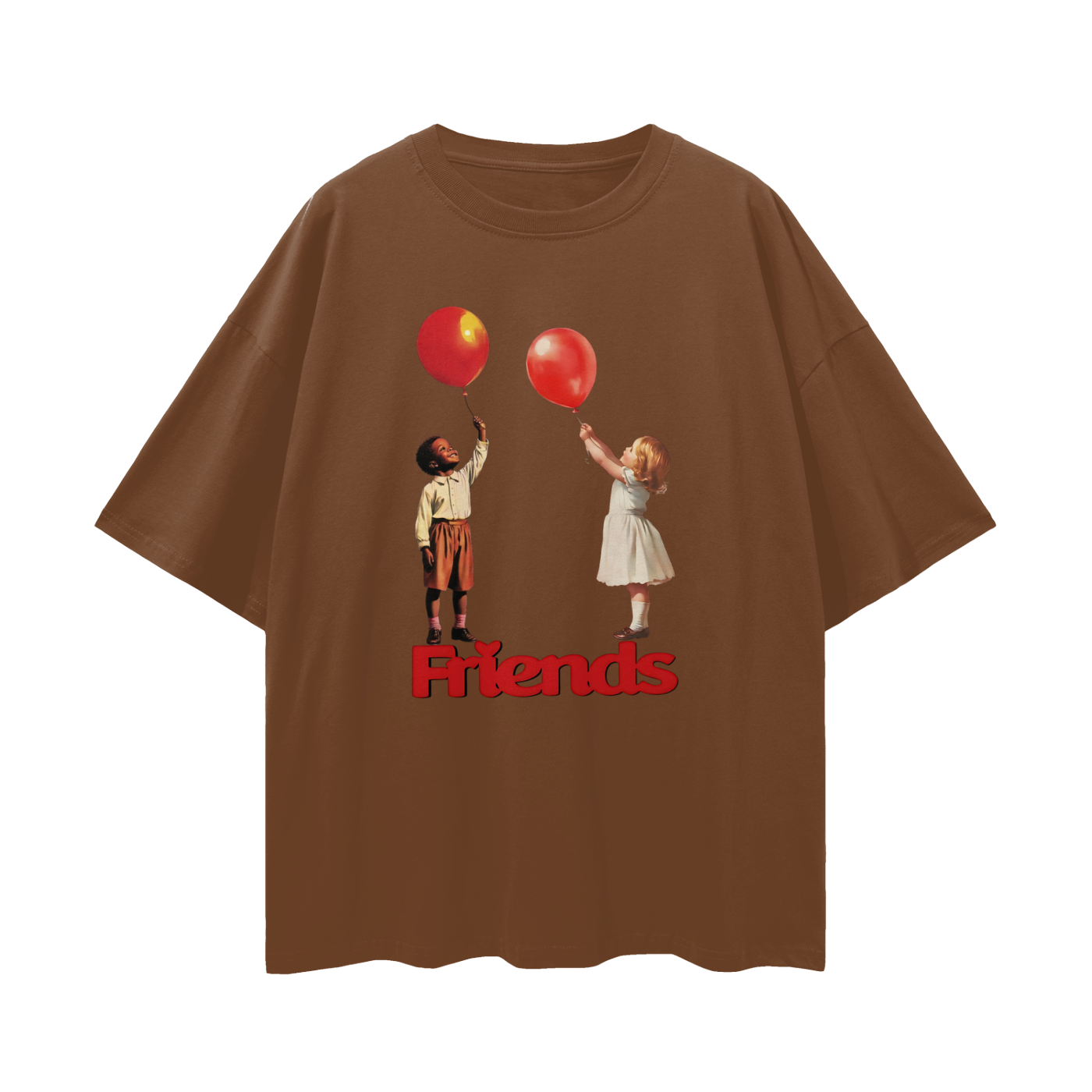 Friends Y2K Vintage Like Graphic Oversized T Shirt
