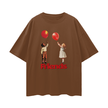Friends Y2K Vintage Like Graphic Oversized T Shirt