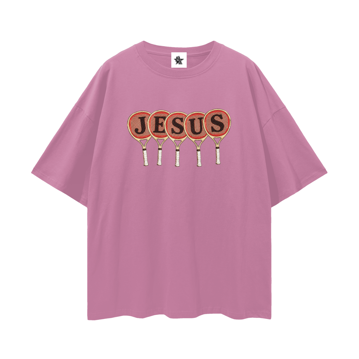 Vintage/Y2K Religious Jesus Tennis Racket Oversized T Shirt