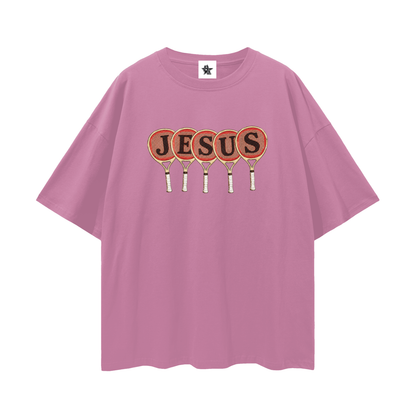 Vintage/Y2K Religious Jesus Tennis Racket Oversized T Shirt