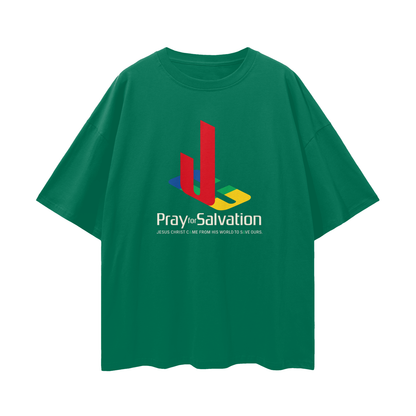 Religious Pray For Salvation Jesus Christ Graphic Oversized T Shirt