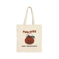 Fun-Size Audit Department Tote Bag, Funny Halloween Candy Tote, Mom Trick or Treat Bag, Groovy Pumpkin Bucket Canvas Tote