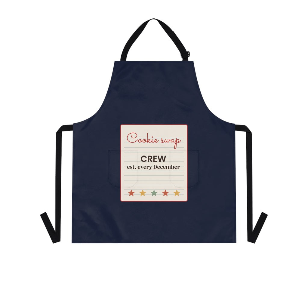 Christmas Baking Apron, Cookie Swap Crew Apron for Women, Cookie Exchange Gift, Holiday Baker Gift, Kitchen Apron