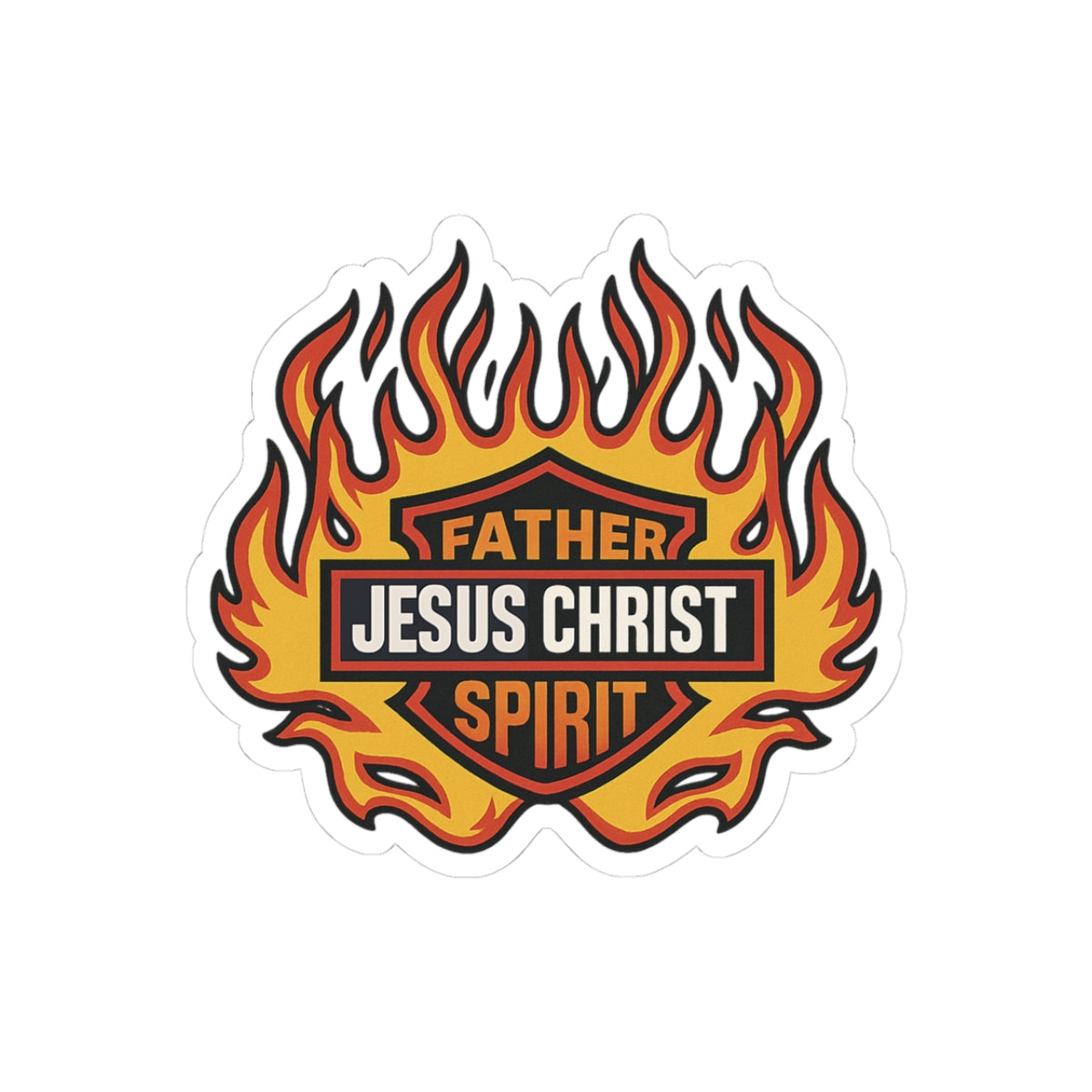 Religious Jesus Christ Harley Davidson Sticker