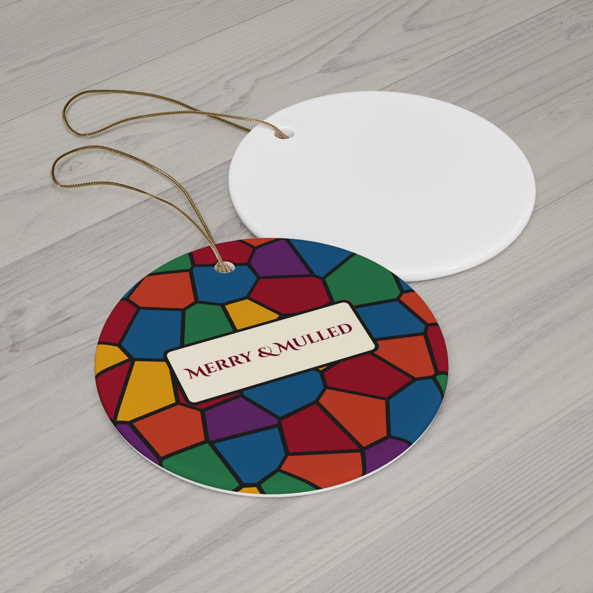 Merry and Mulled Stained Glass Christmas Ornament