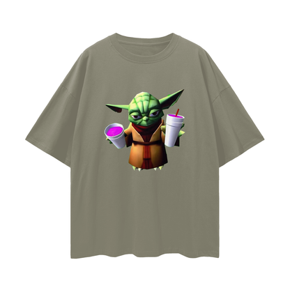Funny Yoda Star Wars Double Cup Y2K Vintage Like Graphic Oversized T Shirt