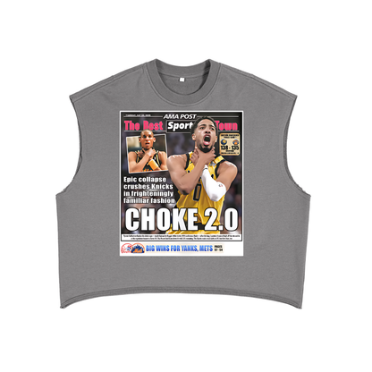 Tyrese Haliburton News Paper 90s Y2K Vintage Like Graphic Boxy Tank Top