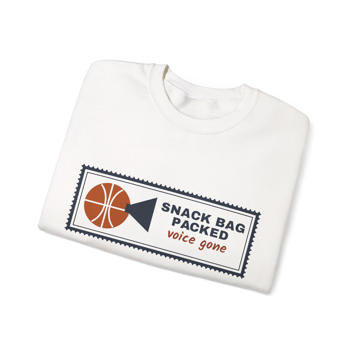 Basketball Mom Sweatshirt, Snack Bag Packed Voice Gone Crewneck, Sports Mom Gift, Funny Hoops Mom Sweatshirt Women