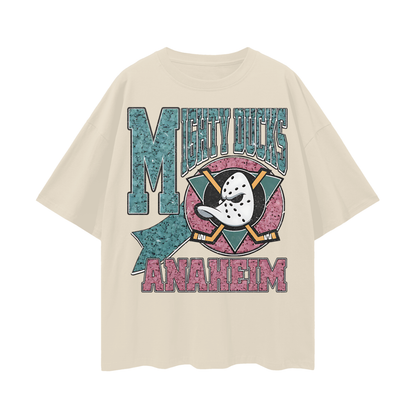 Vintage Like Mighty Ducks Graphic Oversized T Shirt