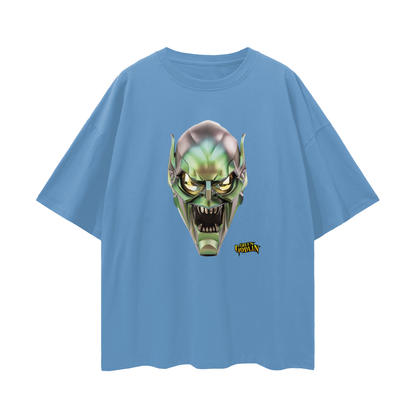 Spiderman Green Goblin Mask Vintage Like Graphic Oversized T Shirt