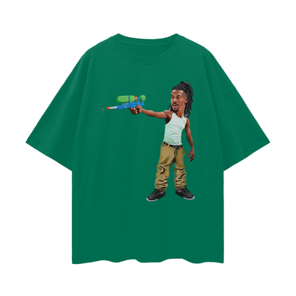 Vintage Like Ja Mourant Water Gun Y2K Graphic Oversized T Shirt