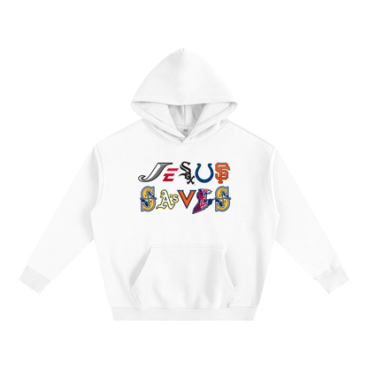 Vintage/Y2K Religious Jesus Saves Logos Oversized Hoodie