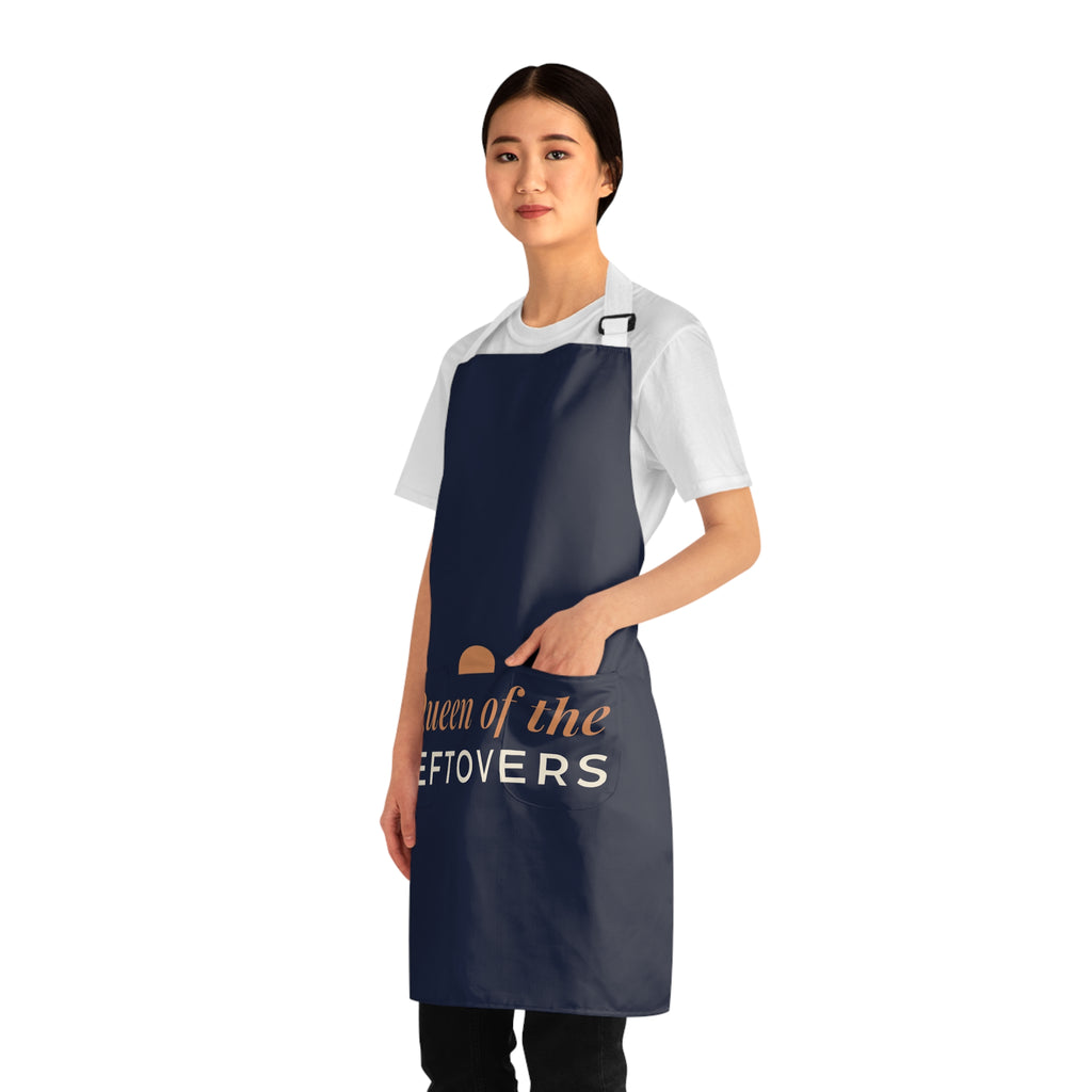 Friendsgiving Apron, Queen of the Leftovers Kitchen Apron, Thanksgiving Host Gift, Funny Cooking Apron for Her