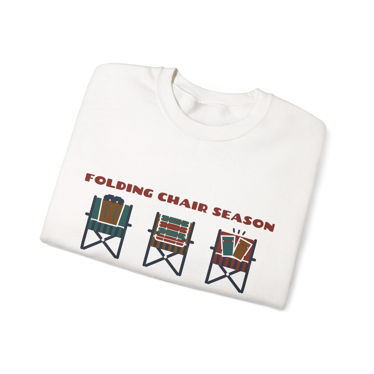 Sports Mom Sweatshirt, Folding Chair Season Varsity Crewneck, Soccer Mom Baseball Mom Sweatshirt, Gift for Mom