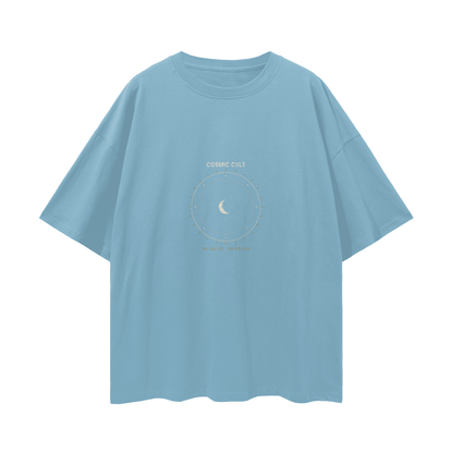 Cosmic Cult Oversized T-Shirt | Vintage Celestial Streetwear Graphic