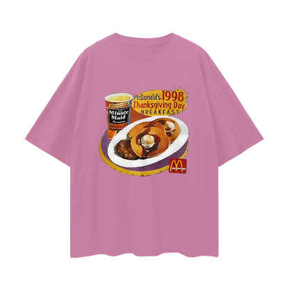 McDonalds 1998 Breakfast Deal Graphic Oversized T Shirt