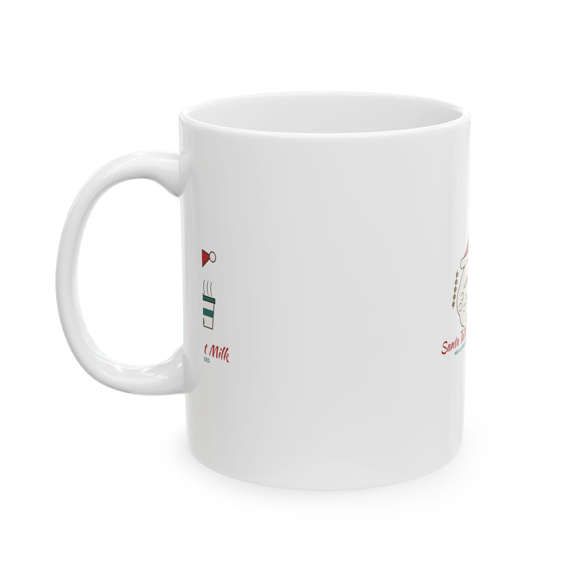 Santa Takes Oat Milk Vintage Storybook Santa Coffee Mug
