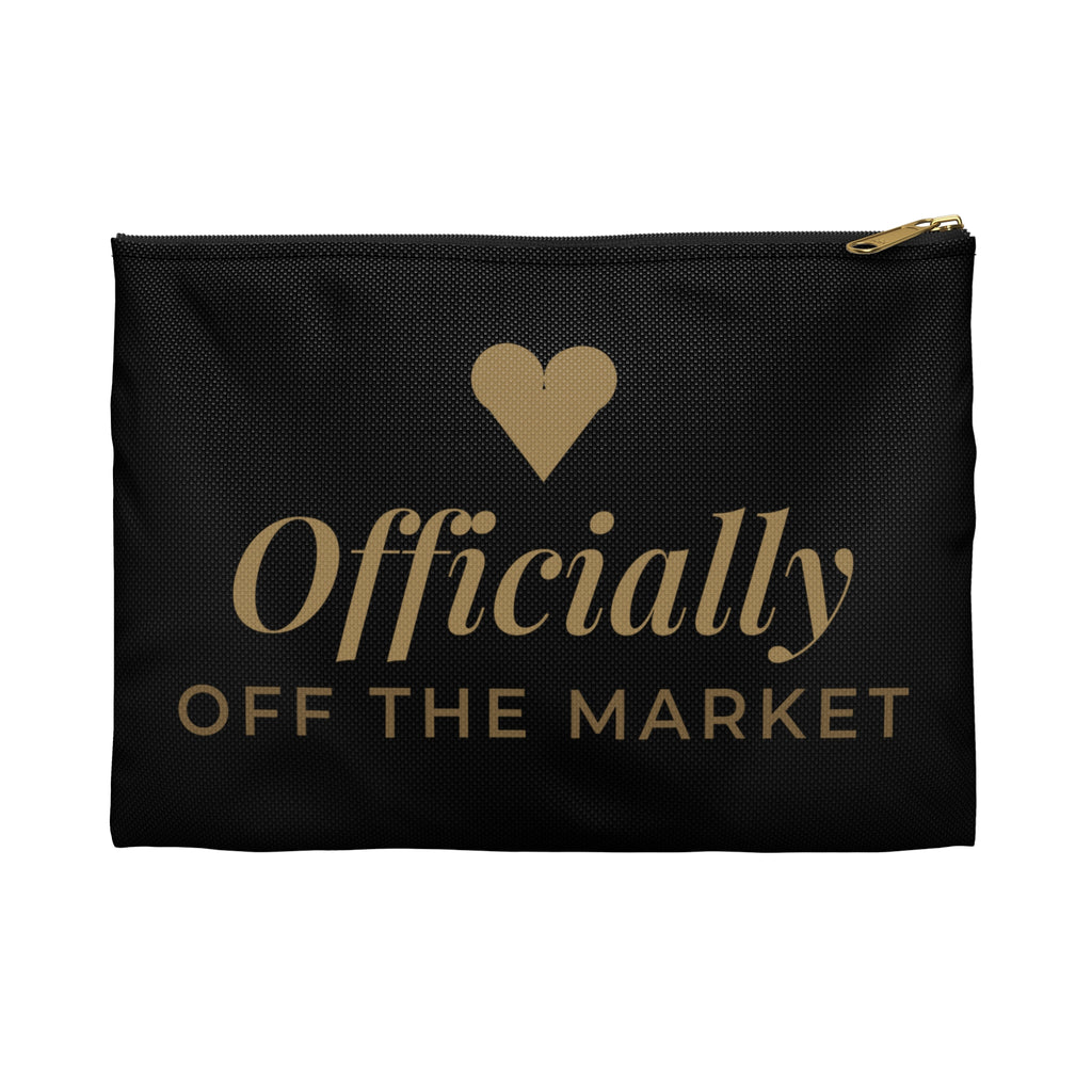 Bride to Be Makeup Bag, Officially Off the Market Cosmetic Bag, Engagement Gift, Bridal Shower Gift, Personalized Pouch
