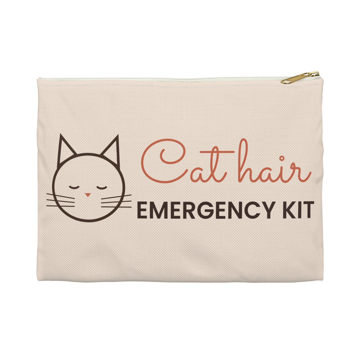 Cat Mom Gift, Cat Hair Emergency Kit Zipper Pouch, Funny Cat Lover Makeup Bag, Cat Lady Gift, Purse Organizer Pouch for Her