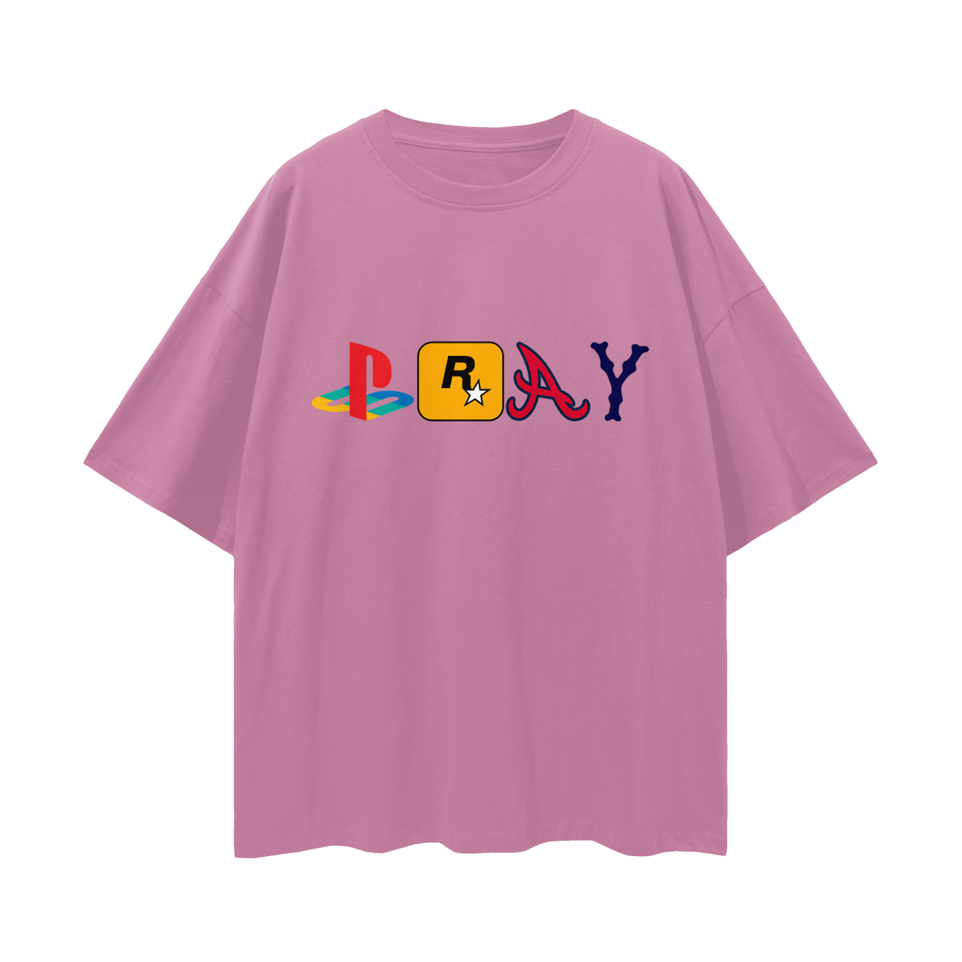 Religious Jesus Pray Logos Like Graphic Oversized T Shirt