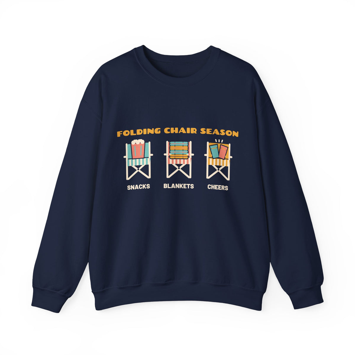 Sports Mom Sweatshirt, Folding Chair Season Varsity Crewneck, Soccer Mom Baseball Mom Sweatshirt, Gift for Mom